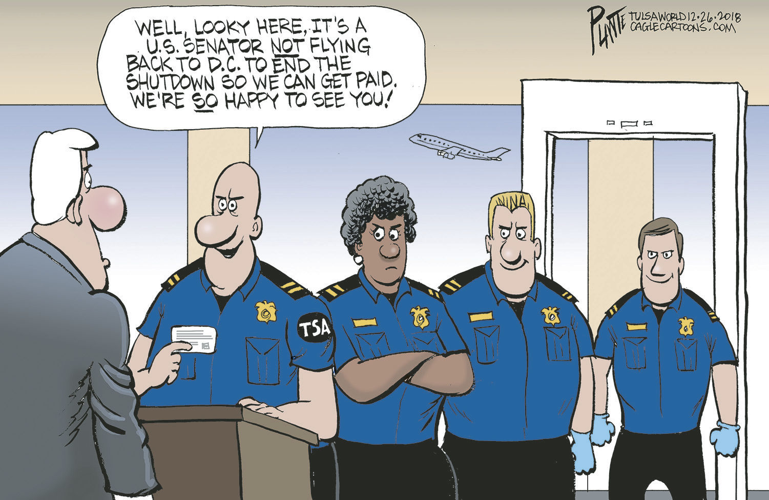 Bruce Plante Cartoon: Shutdown Rumble